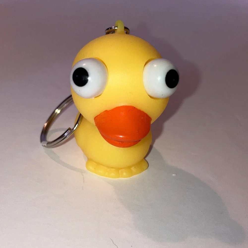 Playful Animal Keychain Set‎ Squishy Silicone with Protruding Eyes NWOT 2”